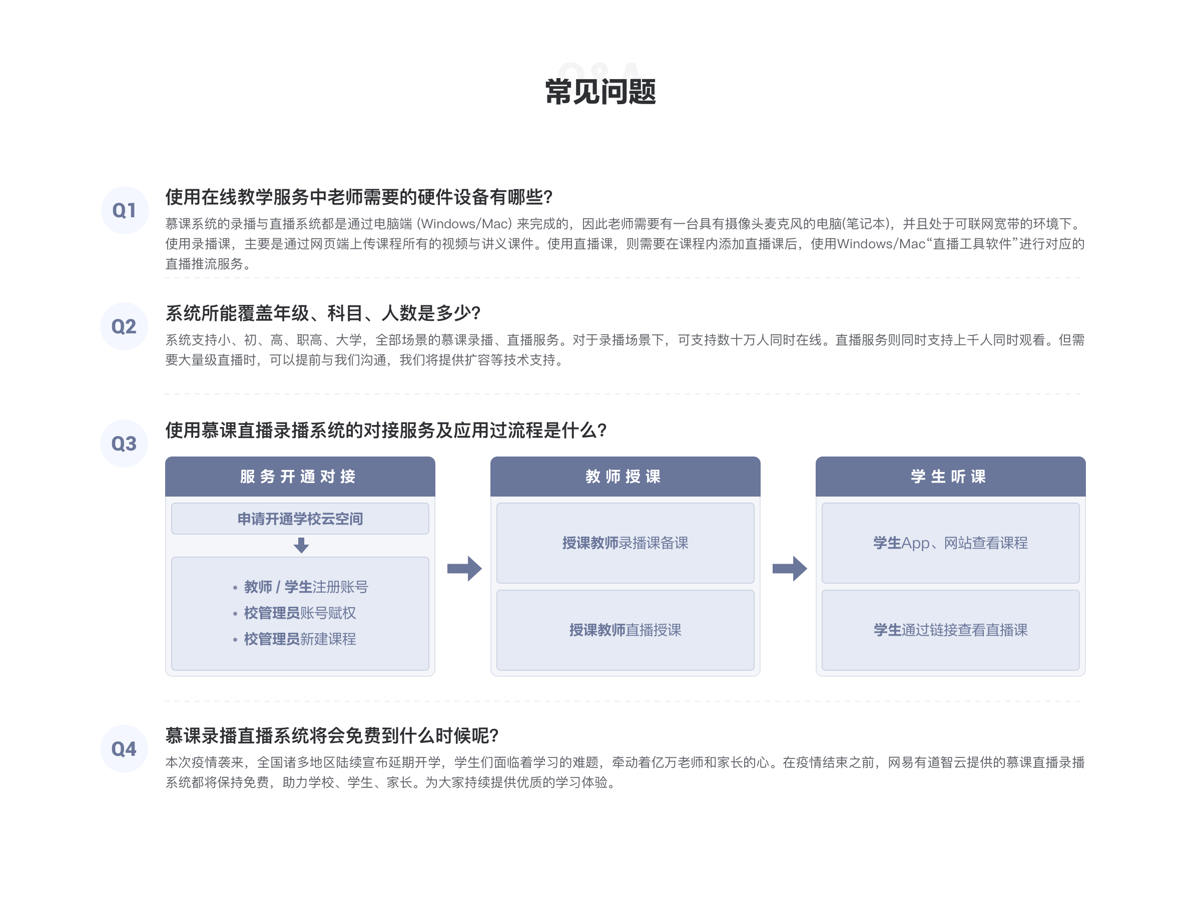 慕课直播录播系统常见问题解答